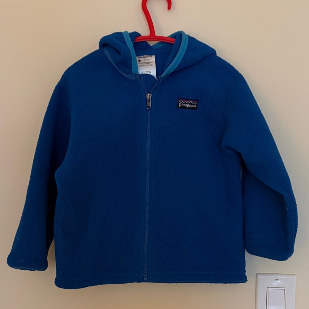 Patagonia Kids Royal Blue Fleece Zip Hoodie